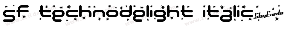 SF Technodelight Italic字体转换